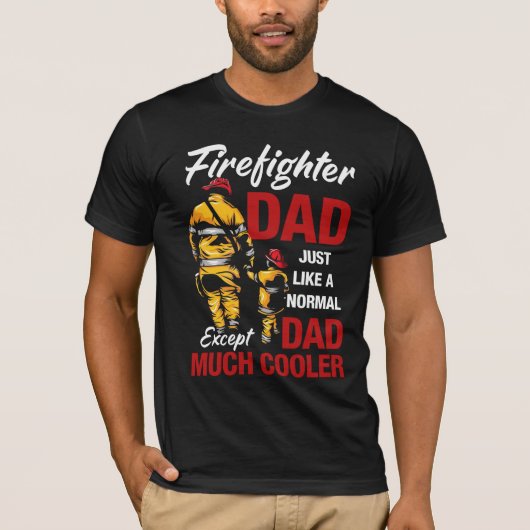 Feuerwehrmann-Vater T-Shirt (Vorderseite)