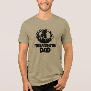 Feuerwehrmann-Vater, Vatertag Tri-Blend Shirt