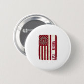 Feuerwehrmann-Vater-vertikale-Flagge Vintage Button (Vorne & Hinten)