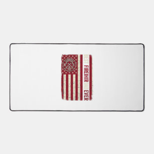 Feuerwehrmann-Vater-vertikale-Flagge-vintage Schreibtischunterlage