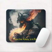 Feuerwehrmann verwandelt sich in einen Drachen Mousepad (Mit Mouse)