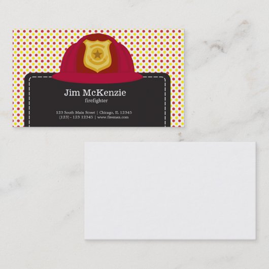 Feuerwehrmann Visitenkarte (Vorne/Hinten)