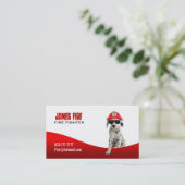 Feuerwehrmann-Visitenkarten Visitenkarte (Stehend Vorderseite)