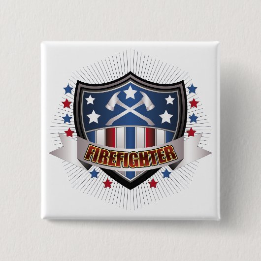 Feuerwehrmann-Wappen Button (Vorderseite)