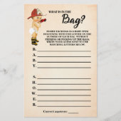 Feuerwehrmann Was ist im Baby Shower Game im Beute Flyer (Vorne)