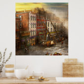 Feuerwehrmann - Washington DC - Feuer in den Bedel Poster (Küche)