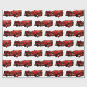 Feuerwehrmann Weihnachten Geschenkpapier (Flach)