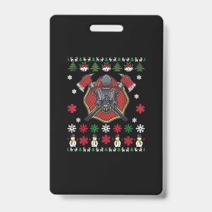 Feuerwehrmann Weihnachten Niedliche Lover Geschenk Ausweis