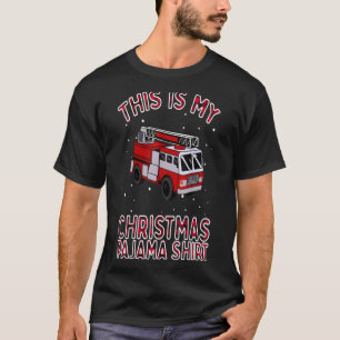 Feuerwehrmann Weihnachten Pajama Feuerzug Funny Fi T-Shirt