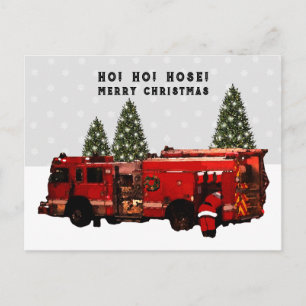 Feuerwehrmann Weihnachten Postkarte
