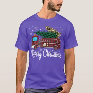 Feuerwehrmann Weihnachtsbaum Feuerwehrfahrzeug Buf T-Shirt