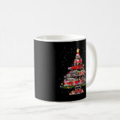 Feuerwehrmann Weihnachtsbaum Feuerwehrfahrzeug Xma Kaffeetasse (VorderseiteRechts)