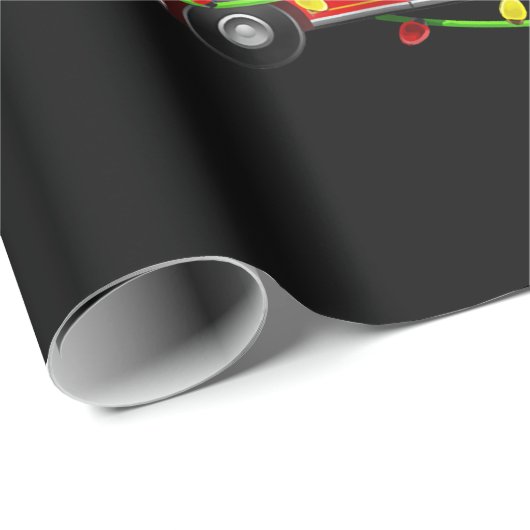 Feuerwehrmann Weihnachtsbaum Männer Frauen Geschenkpapier (Rolleneckpunkt)