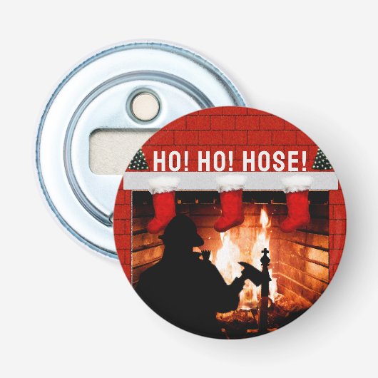 Feuerwehrmann Weihnachtsgeschenk Flaschenöffner (Vorderseite)
