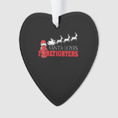 Feuerwehrmann Weihnachtsgeschenke Weihnachtsmann F Ornament (Vorderseite)