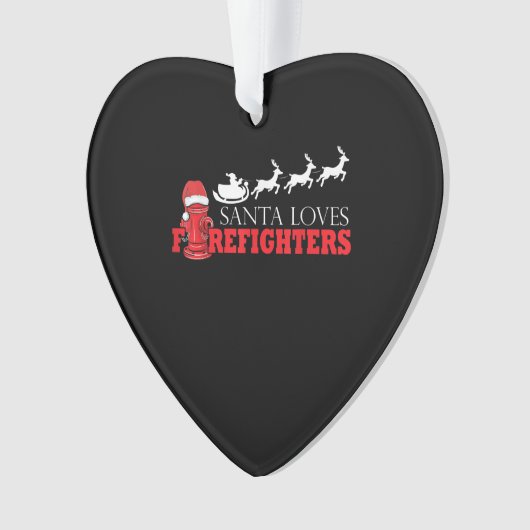 Feuerwehrmann Weihnachtsgeschenke Weihnachtsmann F Ornament (Vorderseite)
