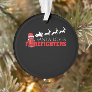 Feuerwehrmann Weihnachtsgeschenke Weihnachtsmann F Ornament