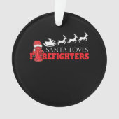 Feuerwehrmann Weihnachtsgeschenke Weihnachtsmann F Ornament (Vorderseite)