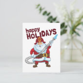 Feuerwehrmann Weihnachtsmann Feiertagspostkarte (Stehend Vorderseite)
