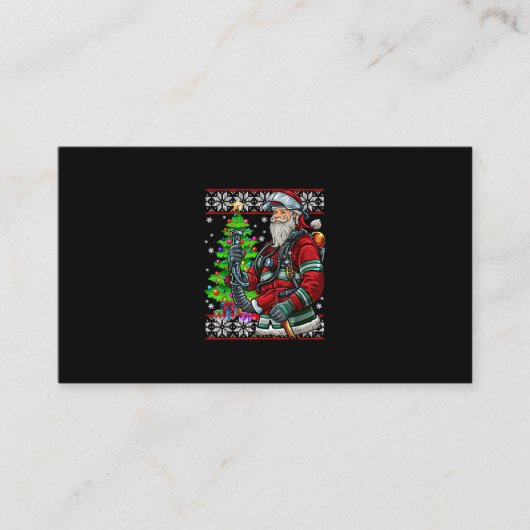 Feuerwehrmann Weihnachtsmann Feuerwerk Uganda Visitenkarte (Vorderseite)