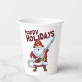 Feuerwehrmann Weihnachtsmann Pappbecher (Vorderseite)