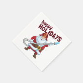 Feuerwehrmann Weihnachtsmann Serviette (Ecke)