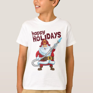 Feuerwehrmann Weihnachtsmann T-Shirt