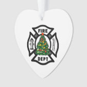 Feuerwehrmann-Weihnachtsverzierungen Ornament (Vorderseite)