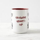 Feuerwehrmann, weil Polizisten brauchen | Funny Fi Tasse (Zentrum)