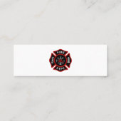 Feuerwehrmann weiß mini visitenkarte (Rückseite)
