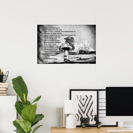 Feuerwehrmann werden poster (Heimbüro)