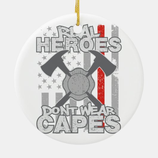 Feuerwehrmann-wirkliche Helder tragen nicht Kape Keramikornament (Hinten)