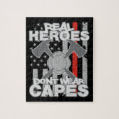 Feuerwehrmann-wirkliche Helder tragen nicht Kape Puzzle (Vertikal)