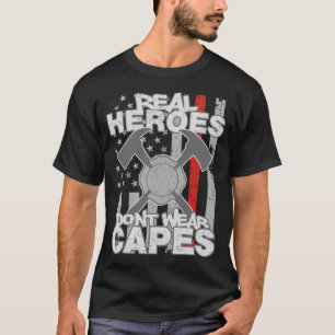 Feuerwehrmann-wirkliche Helder tragen nicht Kape T-Shirt