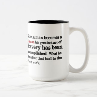 Feuerwehrmann-Zitat-Tasse Zweifarbige Tasse