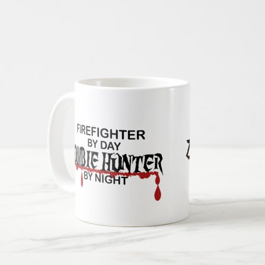 Feuerwehrmann-Zombie-Jäger Kaffeetasse (Vorderseite Links)