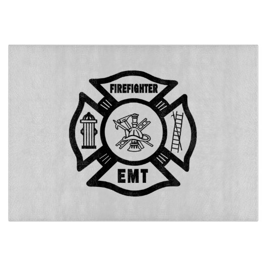 Feuerwehrmann-Zuhause Schneidebrett (Vorderseite)