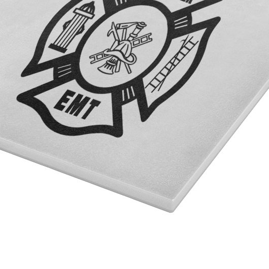 Feuerwehrmann-Zuhause Schneidebrett (Ecke)