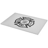 Feuerwehrmann-Zuhause Schneidebrett (Ecke)