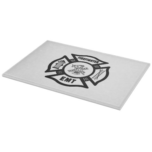 Feuerwehrmann-Zuhause Schneidebrett (Ecke)