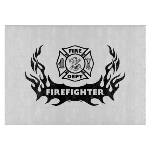 Feuerwehrmann-Zuhause Schneidebrett (Vorderseite)