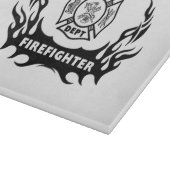Feuerwehrmann-Zuhause Schneidebrett (Ecke)
