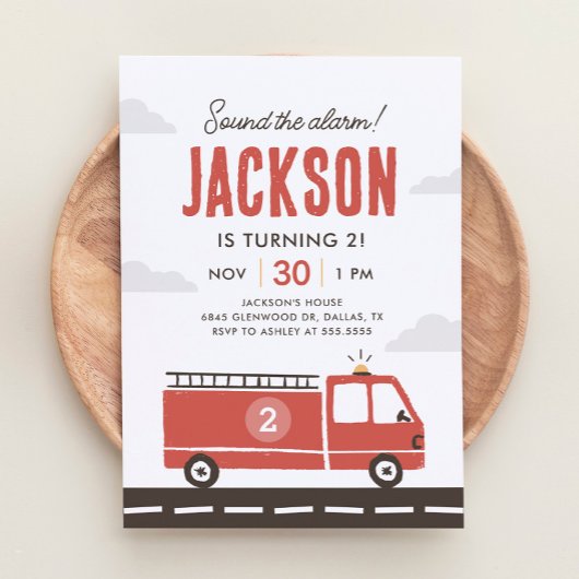 Feuerwehrmann zum Geburtstag Einladung