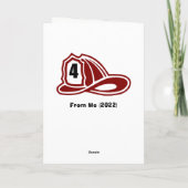 Feuerwehrmann zum Geburtstag Karte (Rückseite)