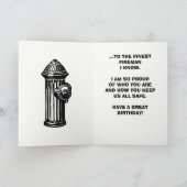 Feuerwehrmann zum Geburtstag Karte (Innenseite)
