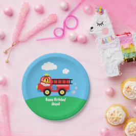 Feuerwehrmann zum Geburtstag Pappteller