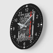 Feuerwehrmann zum Rett und Schutz Große Wanduhr (Winkel)