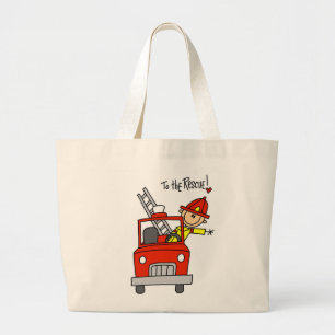 Feuerwehrmann zur Rettung T-Shirts und Geschenke Jumbo Stoffbeutel