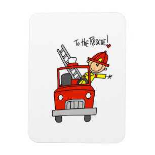 Feuerwehrmann zur Rettung T-Shirts und Geschenke Magnet