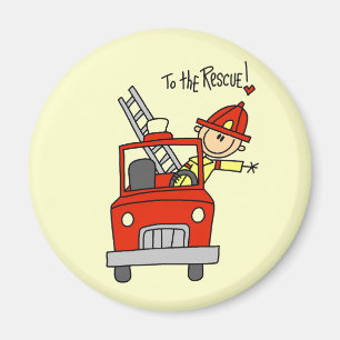 Feuerwehrmann zur Rettung T-Shirts und Geschenke Magnet